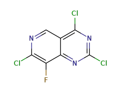 2,4,7-trichloro-8-fluoropyrido[4,3-d]pyrimidine