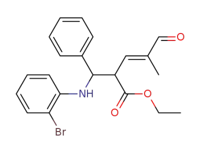 ethyl-(3E)-2-[[(2-bromophenyl)amino](phenyl)methyl]-4-methyl-5-oxopent-3-enoate