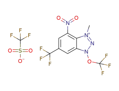 3-methyl-4-nitro-1-(trifluoromethoxy)-6-(trifluoromethyl)-1H-benzo[d][1,2,3]triazol-3-ium trifluoromethanesulfonate